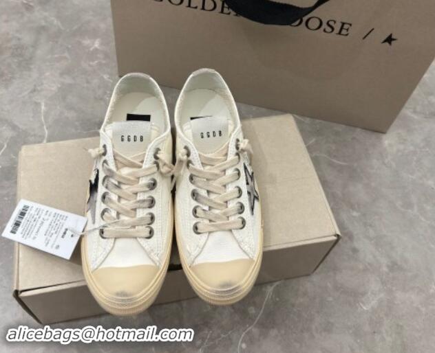 Duplicate Golden Goose V-Star Sneakers in Leather with Signature White/Black 702116