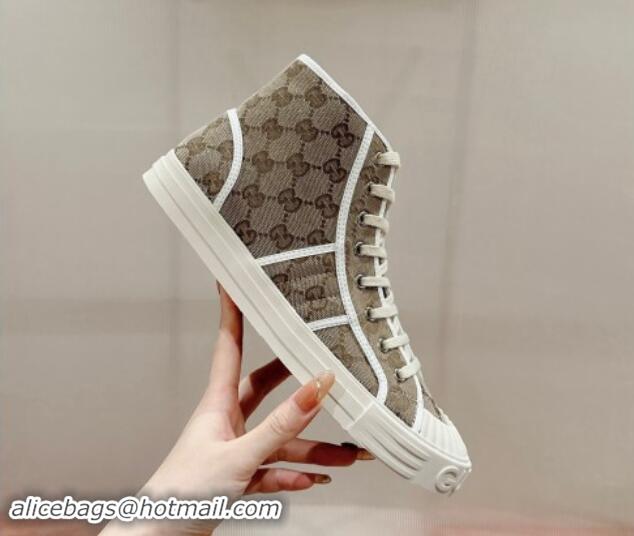 Big Discount Gucci Lido GG Canvas High Top Sneakers Beige 7230105