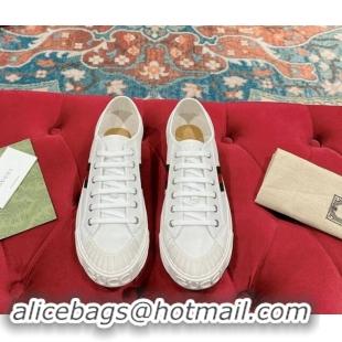 Luxury Cheap Gucci Lido Canvas Low Top Sneakers White 7230110