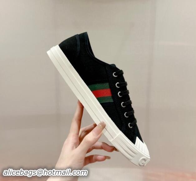 Luxury Gucci Lido GG Canvas Low Top Sneakers Black 7230111