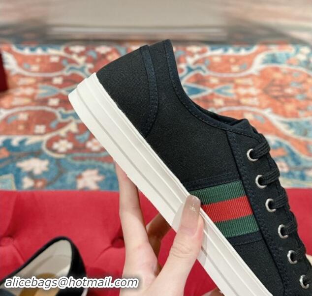 Luxury Gucci Lido GG Canvas Low Top Sneakers Black 7230111