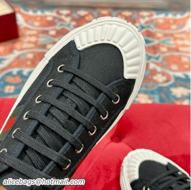 Luxury Gucci Lido GG Canvas Low Top Sneakers Black 7230111