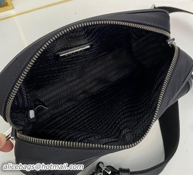 Top Grade Prada Re-Nylon and Saffiano Leather Shoulder Bag 2VH133 Black 2023