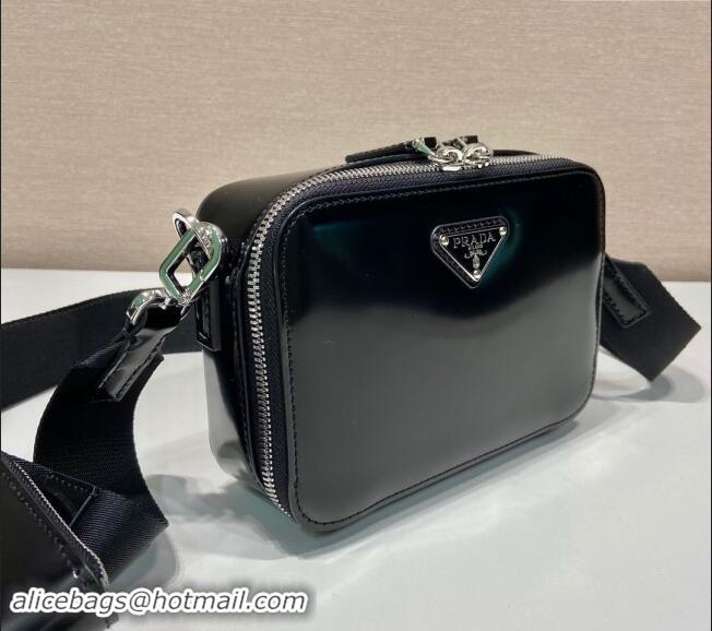 Reasonable Price Prada Brique Patent Leather Bag 2VH070 Black 2023