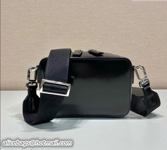 Reasonable Price Prada Brique Patent Leather Bag 2VH070 Black 2023