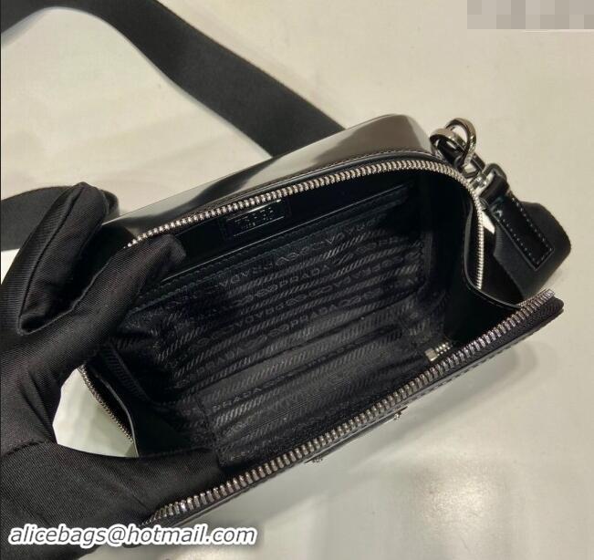 Reasonable Price Prada Brique Patent Leather Bag 2VH070 Black 2023