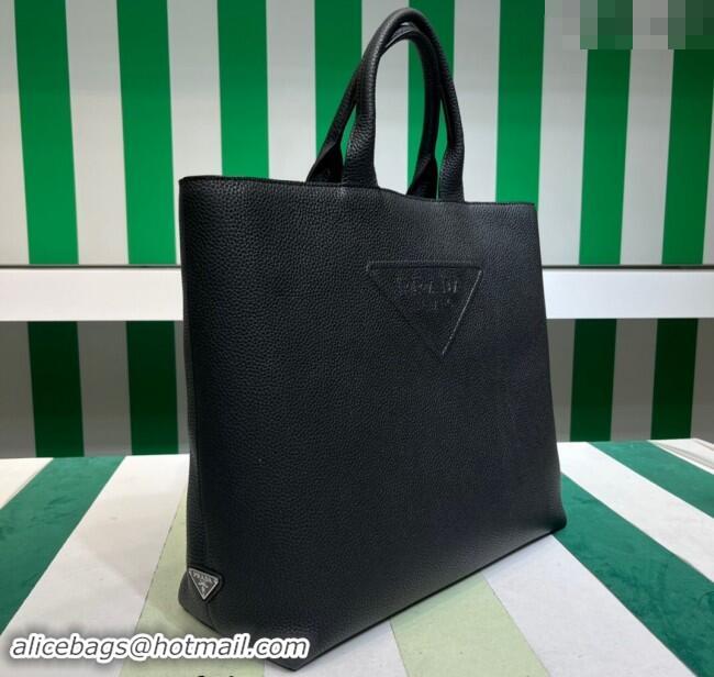 Well Crafted Prada Mens Leather Tote bag 2VG109 Black 2023