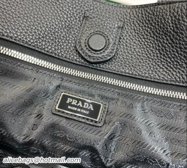 Well Crafted Prada Mens Leather Tote bag 2VG109 Black 2023