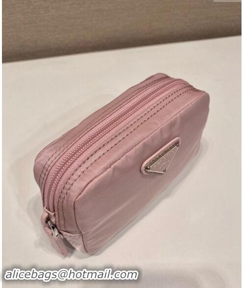 Top Grade Prada Re-Nylon necessaire pouch 1NA339 Light Pink 2023