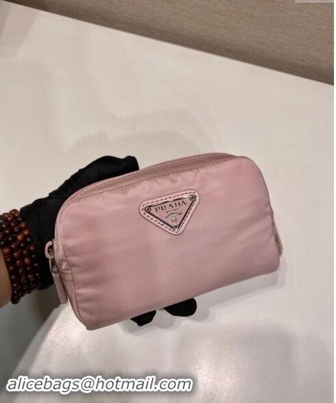 Top Grade Prada Re-Nylon necessaire pouch 1NA339 Light Pink 2023