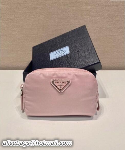 Top Grade Prada Re-Nylon necessaire pouch 1NA339 Light Pink 2023