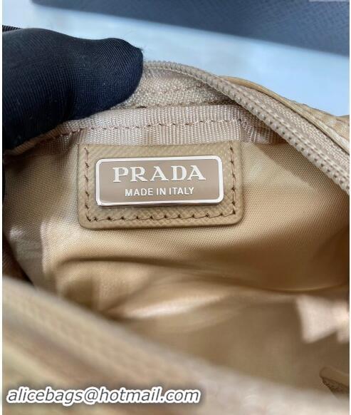 Luxury Cheap Prada Re-Nylon necessaire pouch 1NA339 Beige 2023