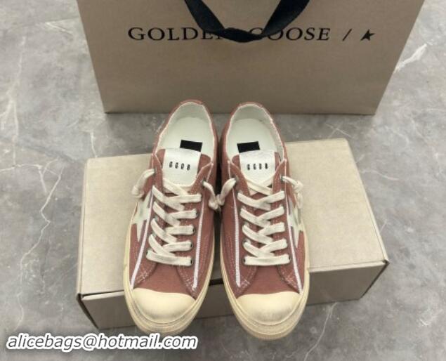 Discount Golden Goose Women's V-Star sneakers in powder pink suede with a white leather star 081006