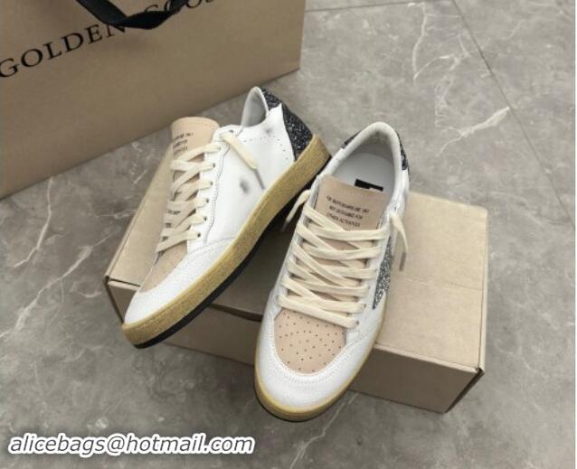 Classic Hot Golden Goose Ball Star sneakers in white leather with glitter star and heel tab 905062