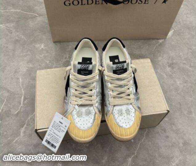 Top Design Golden Goose Ball Star LAB sneakers in silver leather with black suede star and heel tab 905064