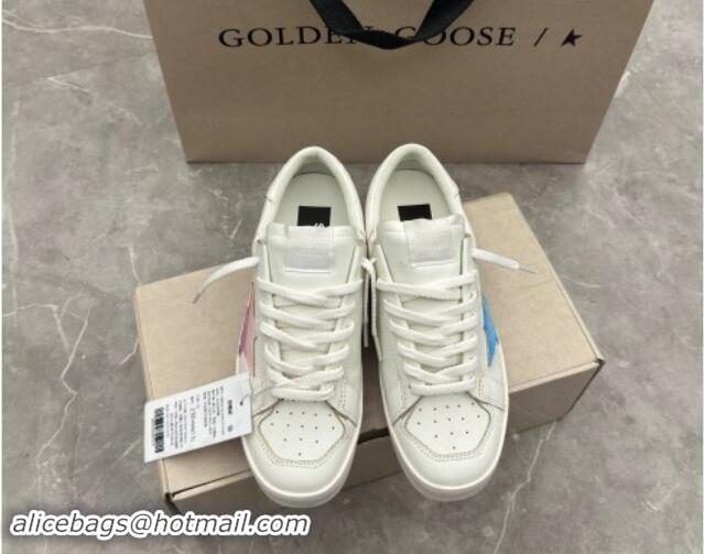 Good Quality Golden Goose Stardan Sneaker in Pink Coconut Tree Printed White Leather Pink 905065