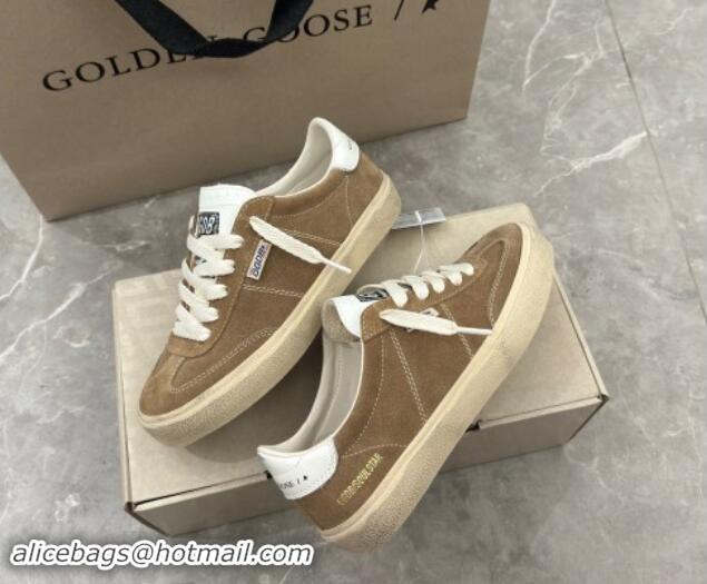 Best Grade Golden Goose Soul Star Sneakers in Suede Light Brown 905071