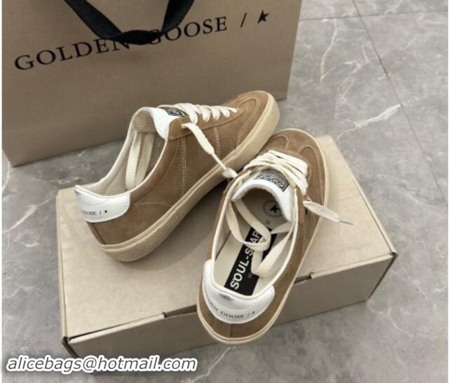 Best Grade Golden Goose Soul Star Sneakers in Suede Light Brown 905071