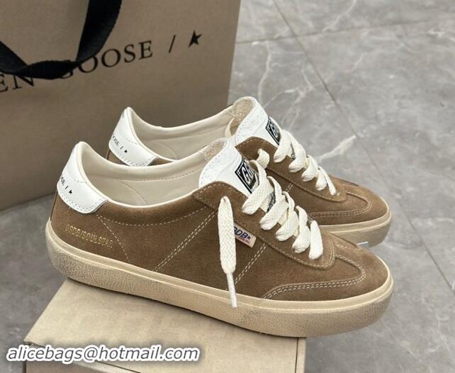 Best Grade Golden Goose Soul Star Sneakers in Suede Light Brown 905071