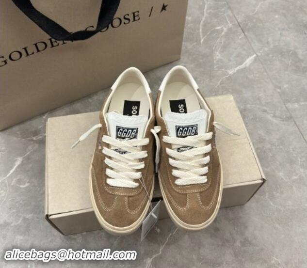 Best Grade Golden Goose Soul Star Sneakers in Suede Light Brown 905071