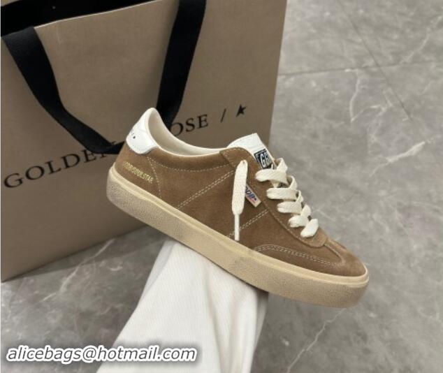 Best Grade Golden Goose Soul Star Sneakers in Suede Light Brown 905071