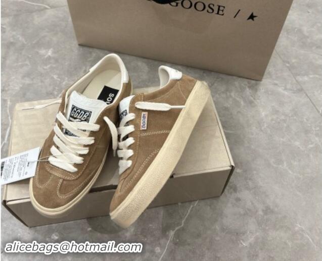 Best Grade Golden Goose Soul Star Sneakers in Suede Light Brown 905071