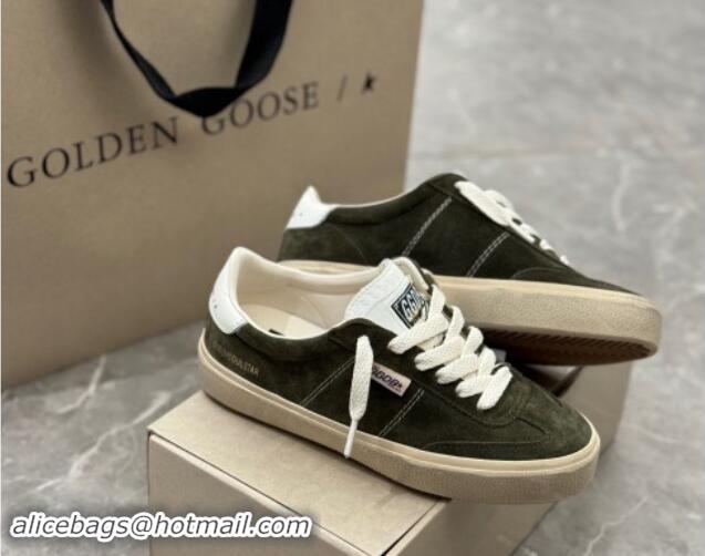 Unique Style Golden Goose Soul Star Sneakers in Suede Green 905072