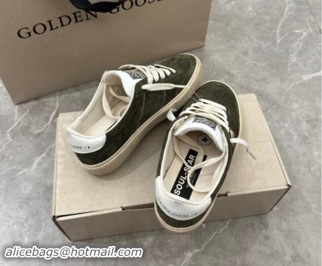 Unique Style Golden Goose Soul Star Sneakers in Suede Green 905072