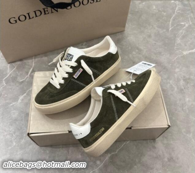 Unique Style Golden Goose Soul Star Sneakers in Suede Green 905072