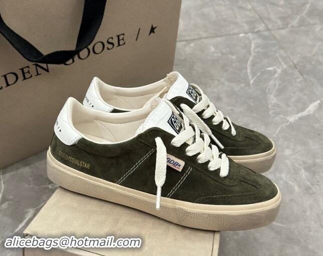 Unique Style Golden Goose Soul Star Sneakers in Suede Green 905072