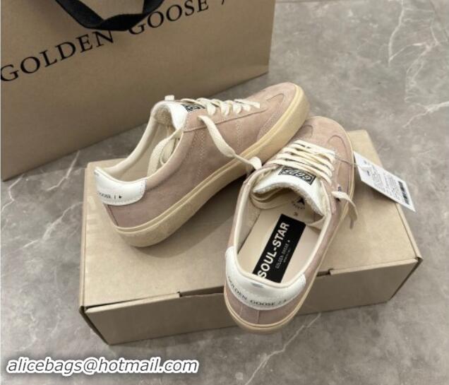 Durable Golden Goose Soul Star Sneakers in Suede Nude Pink 905074