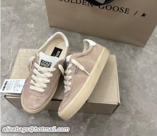 Durable Golden Goose Soul Star Sneakers in Suede Nude Pink 905074