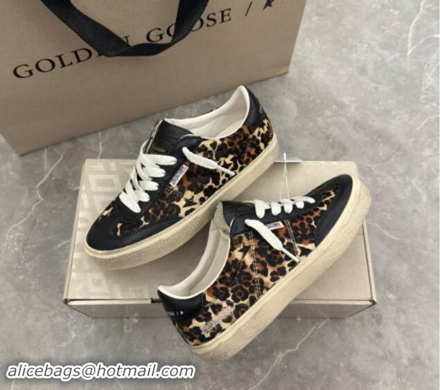 Fashion Golden Goose Soul Star Sneakers in leopard-print and black leater 009064