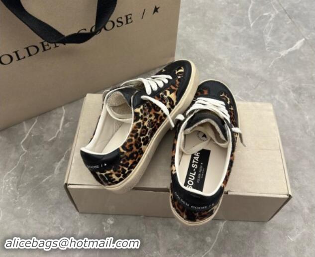 Fashion Golden Goose Soul Star Sneakers in leopard-print and black leater 009064