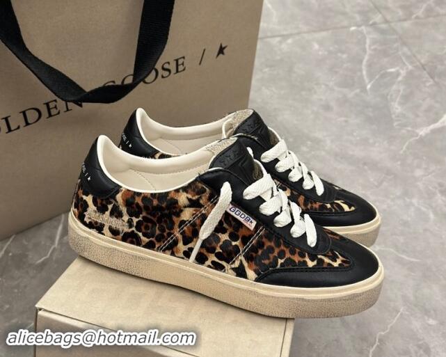 Fashion Golden Goose Soul Star Sneakers in leopard-print and black leater 009064