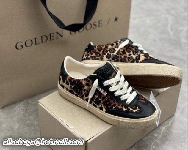 Fashion Golden Goose Soul Star Sneakers in leopard-print and black leater 009064