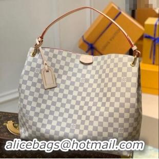 Famous Brand Louis Vuitton Damier Azur Canvas Graceful MM Tote Bag N42243