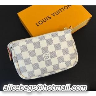 Top Quality Louis Vuitton Damier Azur Canvas Vivienne Mini Pochette Accessoires Bag On Chain N58009