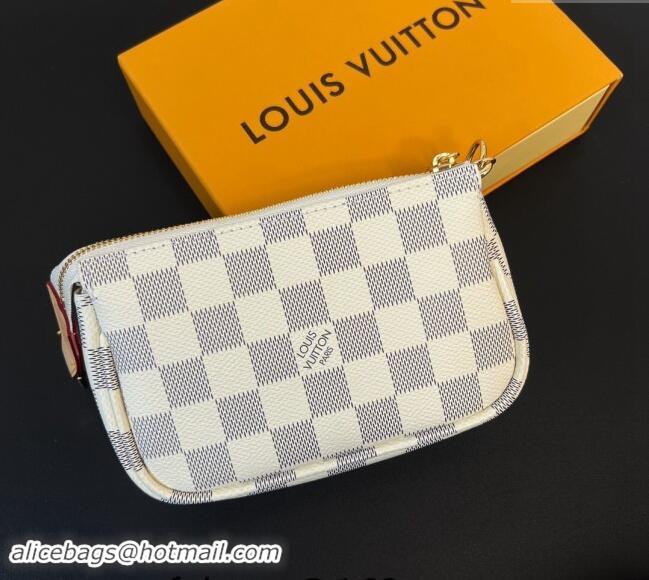 Top Quality Louis Vuitton Damier Azur Canvas Vivienne Mini Pochette Accessoires Bag On Chain N58009