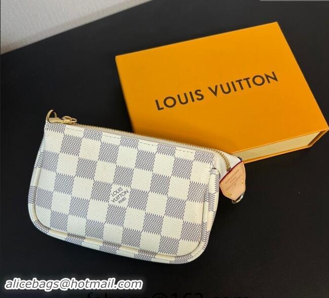 Top Quality Louis Vuitton Damier Azur Canvas Vivienne Mini Pochette Accessoires Bag On Chain N58009