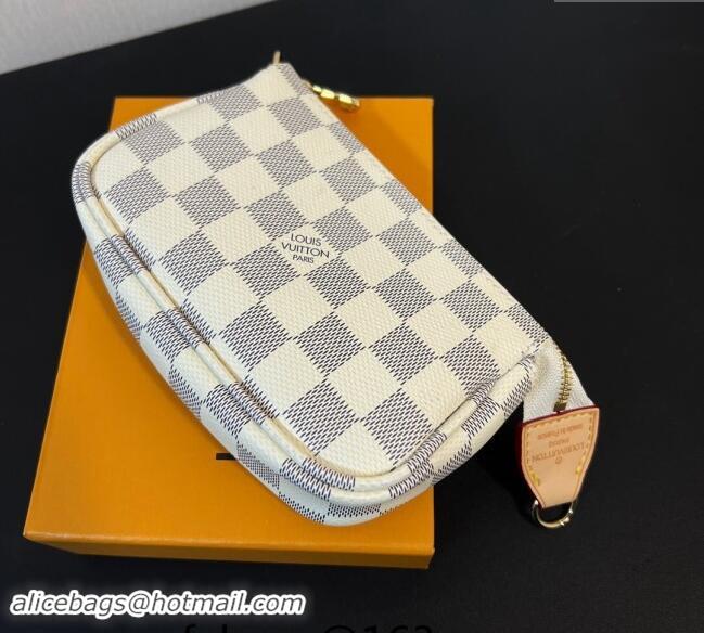 Top Quality Louis Vuitton Damier Azur Canvas Vivienne Mini Pochette Accessoires Bag On Chain N58009