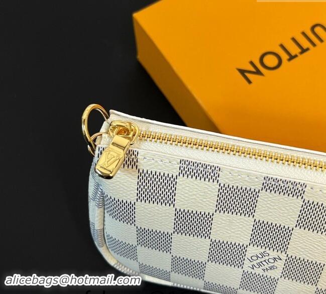 Top Quality Louis Vuitton Damier Azur Canvas Vivienne Mini Pochette Accessoires Bag On Chain N58009