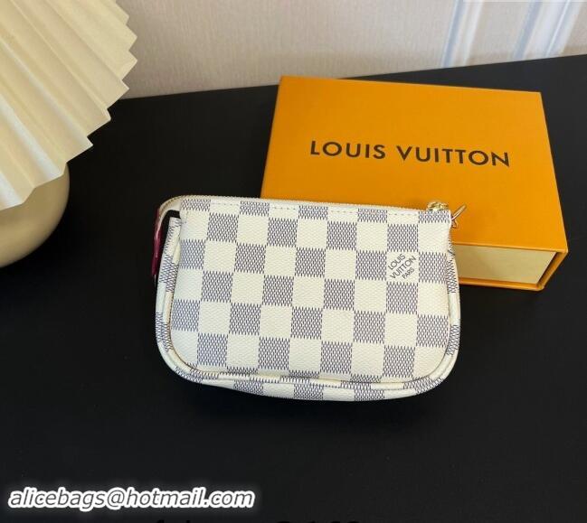 Top Grade Louis Vuitton Damier Azur Canvas Vivienne Mini Pochette Accessoires Bag On Chain Animal M82510