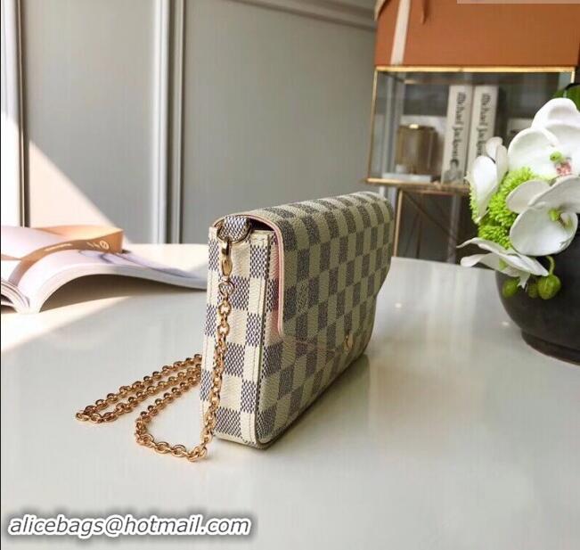 Top Quality Louis Vuitton Damier Azur Canvas Pochette Felicie Chain Wallet WOC N63106