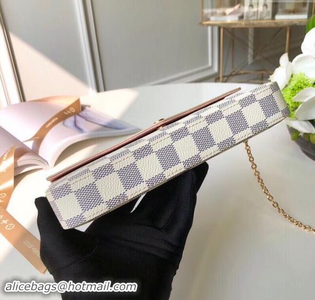 Top Quality Louis Vuitton Damier Azur Canvas Pochette Felicie Chain Wallet WOC N63106