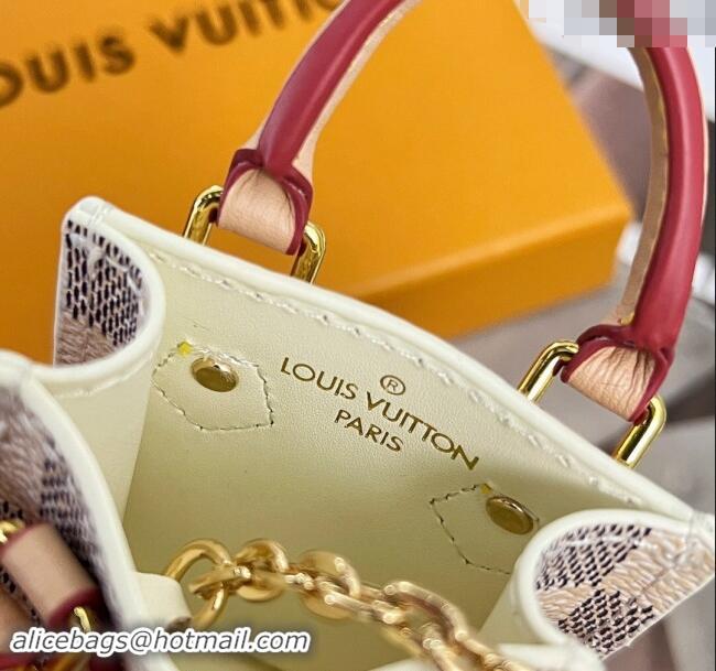 Well Crafted Louis Vuitton Damier Azur Canvas Mini Pouch Bag Charm Damier Azur LV0403 2024