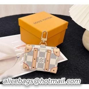 Shop Grade Louis Vuitton Damier Azur Canvas Soft Trunk Pouch Bag Charm and Key Holder LV3008 2024