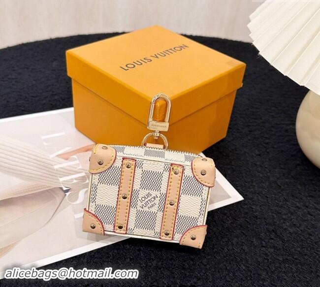 Shop Grade Louis Vuitton Damier Azur Canvas Soft Trunk Pouch Bag Charm and Key Holder LV3008 2024