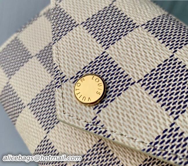 Super Quality Louis Vuitton Damier Azur Canvas Victorine Wallet N64022 2024