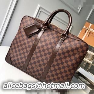 Top Grade Louis Vuitton Damier Ebene Canvas Porte-Documents Voyage MM Briefcase N41124 2023